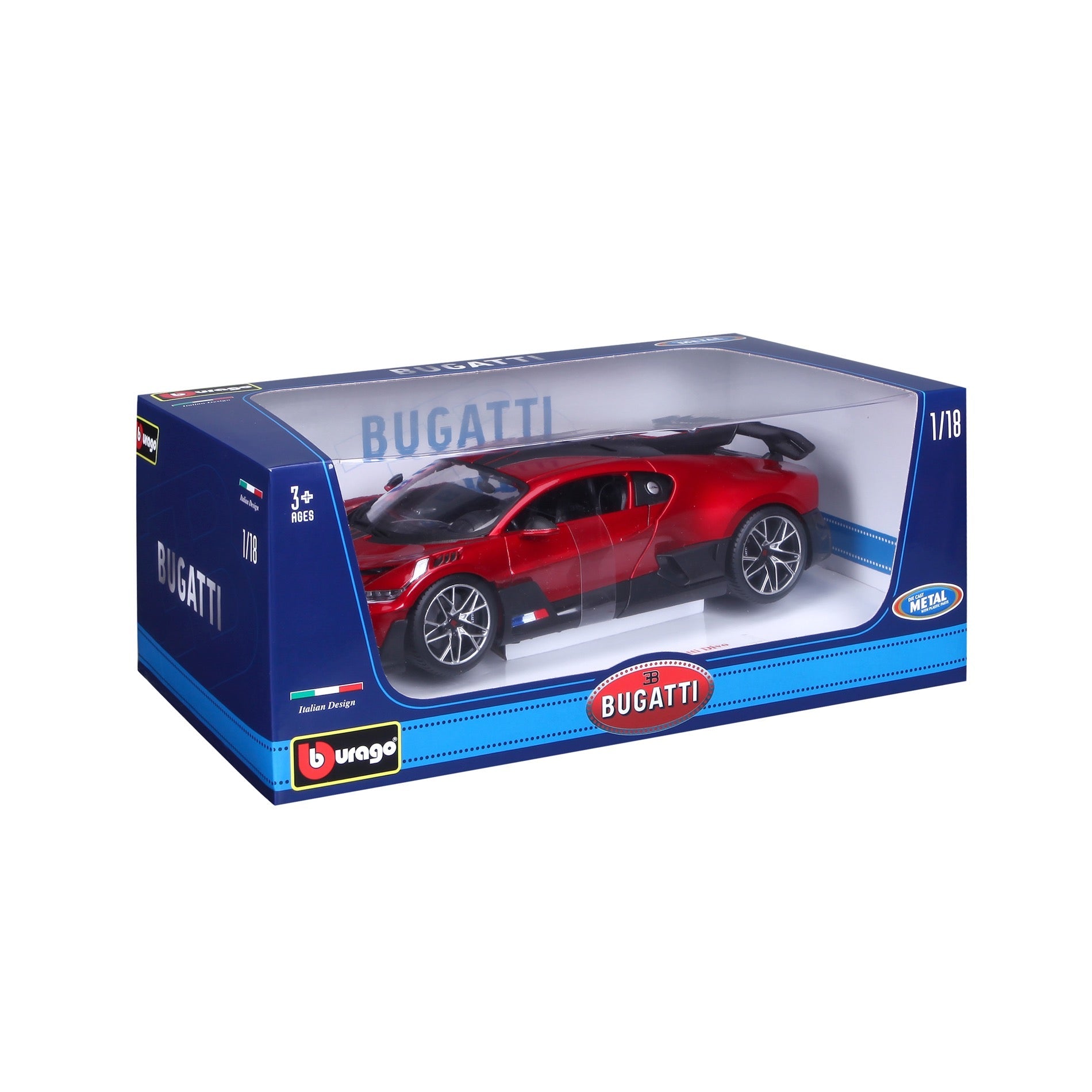 Bburago Bugatti Divo Red-musta 1:18