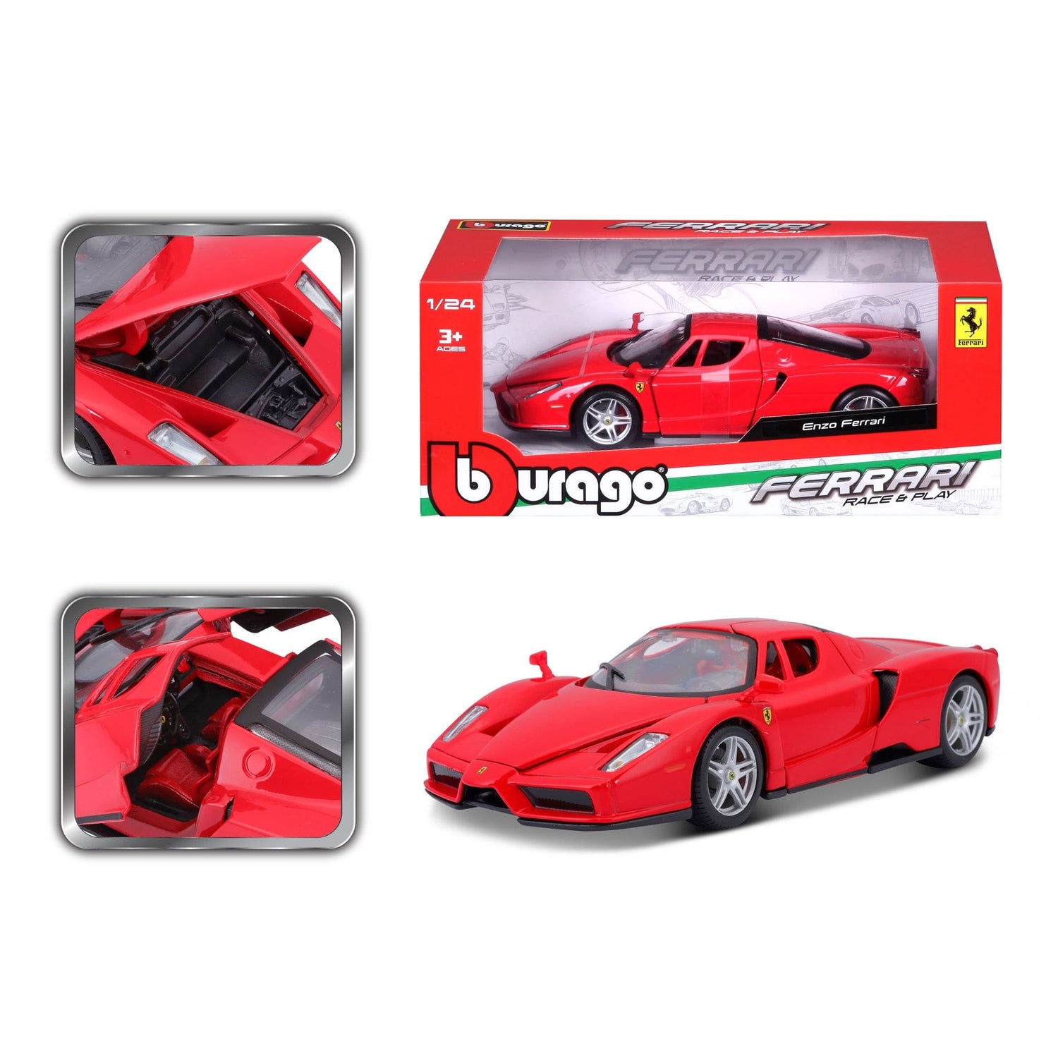 Bburago Ferrari R&amp;P - Enzo Ferrari Red 1:24