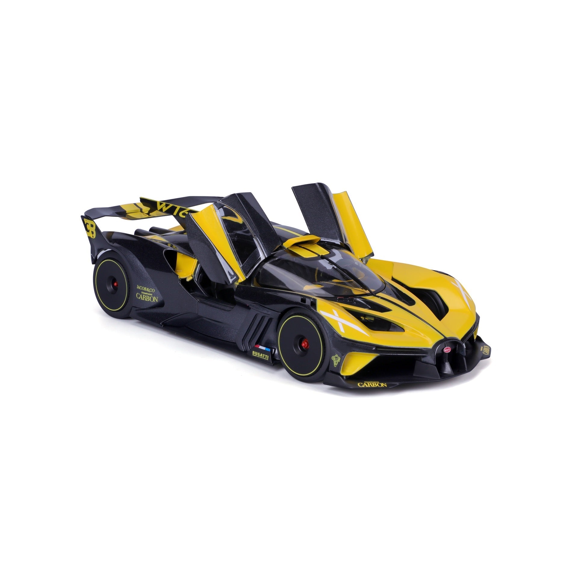 Bburago Bugatti Bolide Black-amarillo 1:18