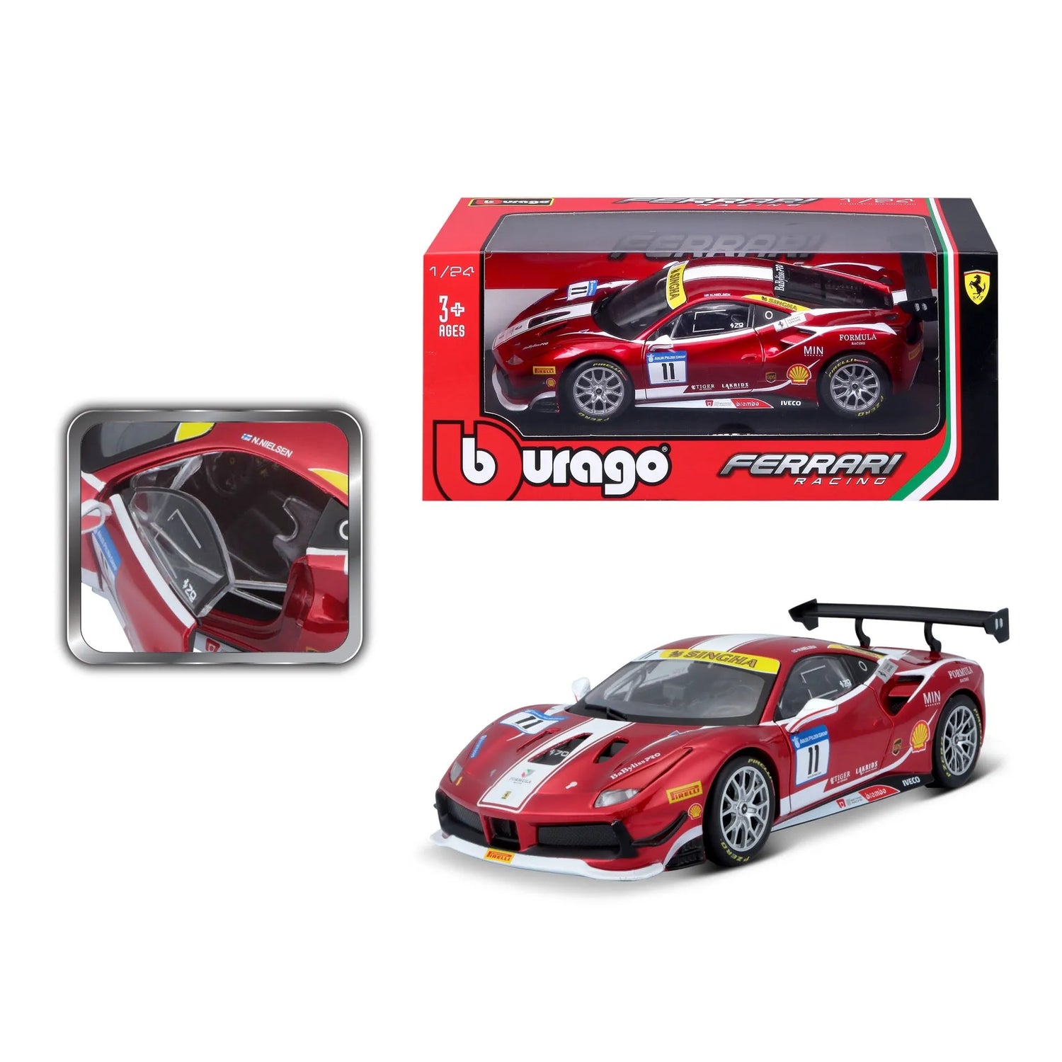 Bburago Ferrari Racing - Ferrari 488 Challenge 1:24