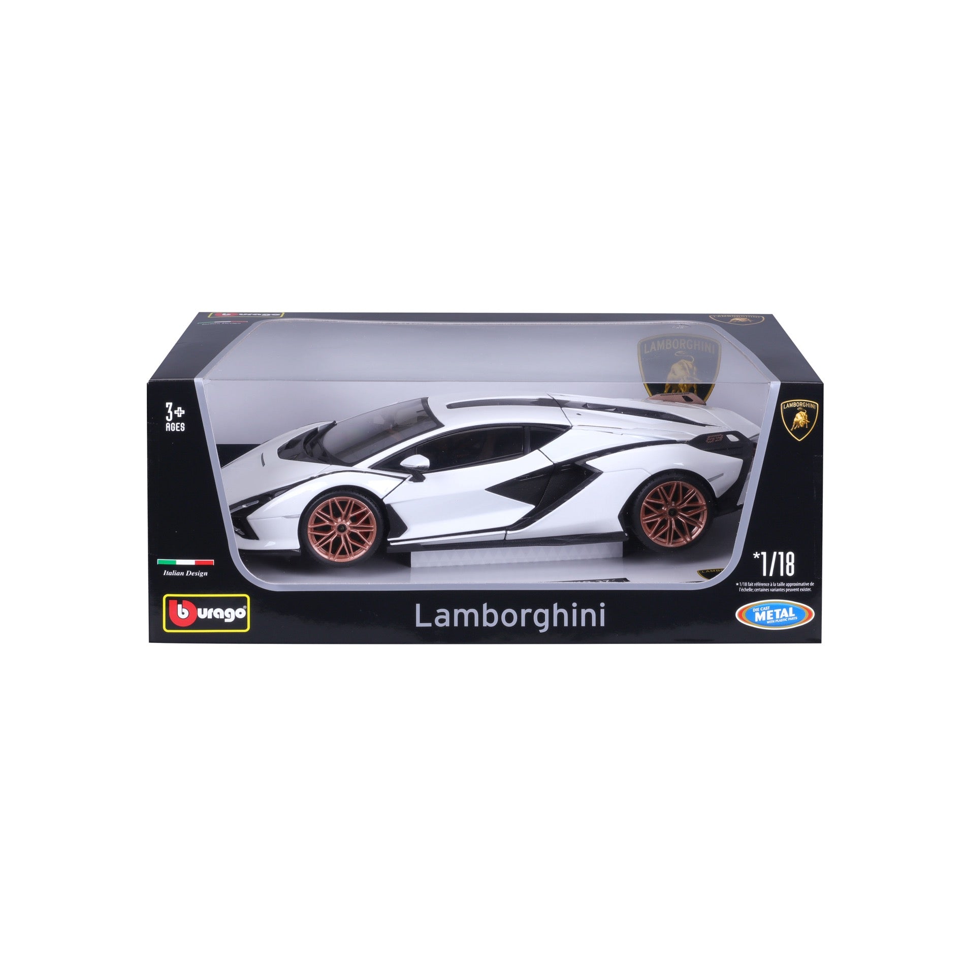 Bburago Lamborghini Sian FKP 37 Valkoinen 1:18