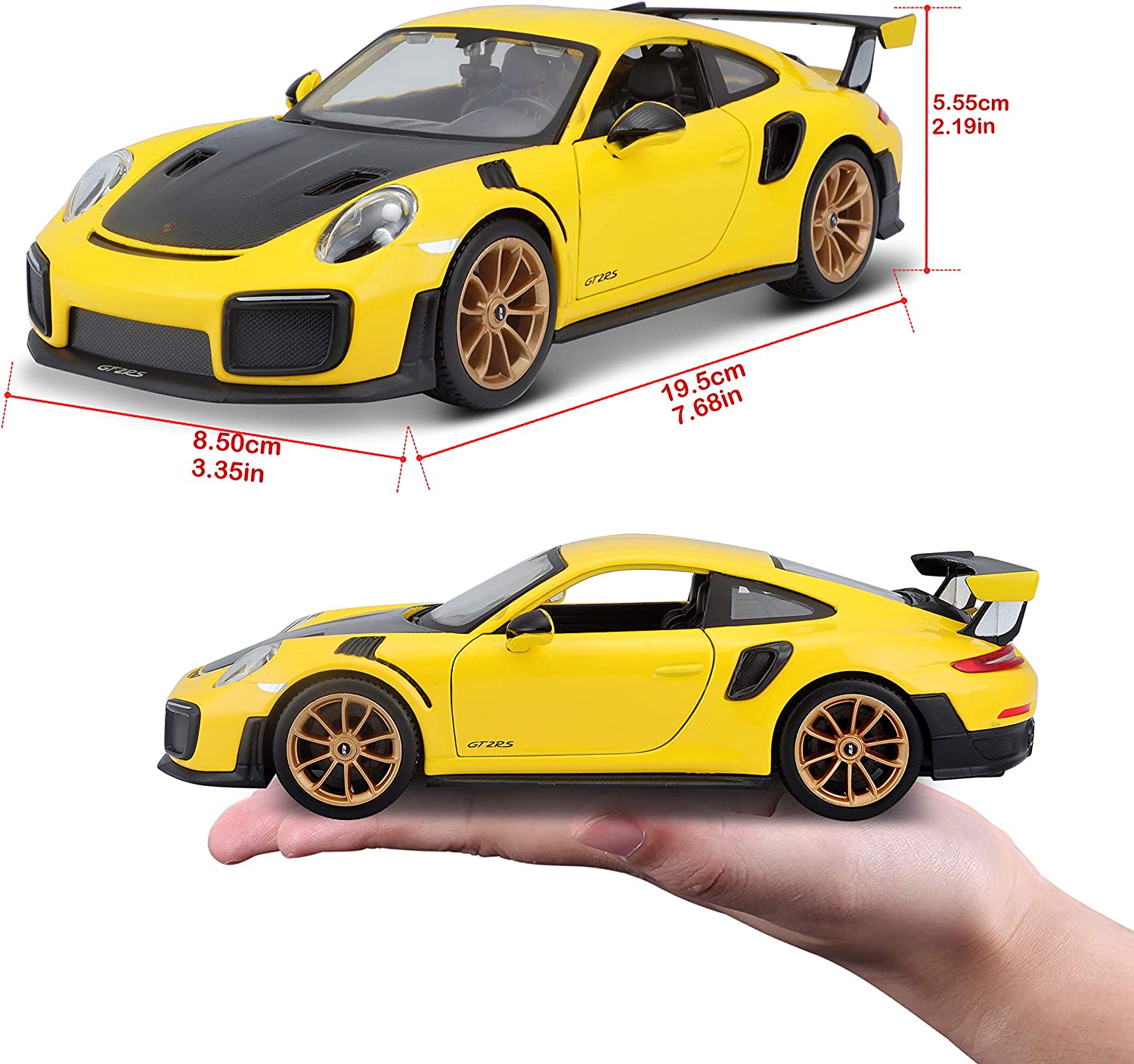 Bburago Maisto Porsche 911 GT2 RS Yellow 1:24