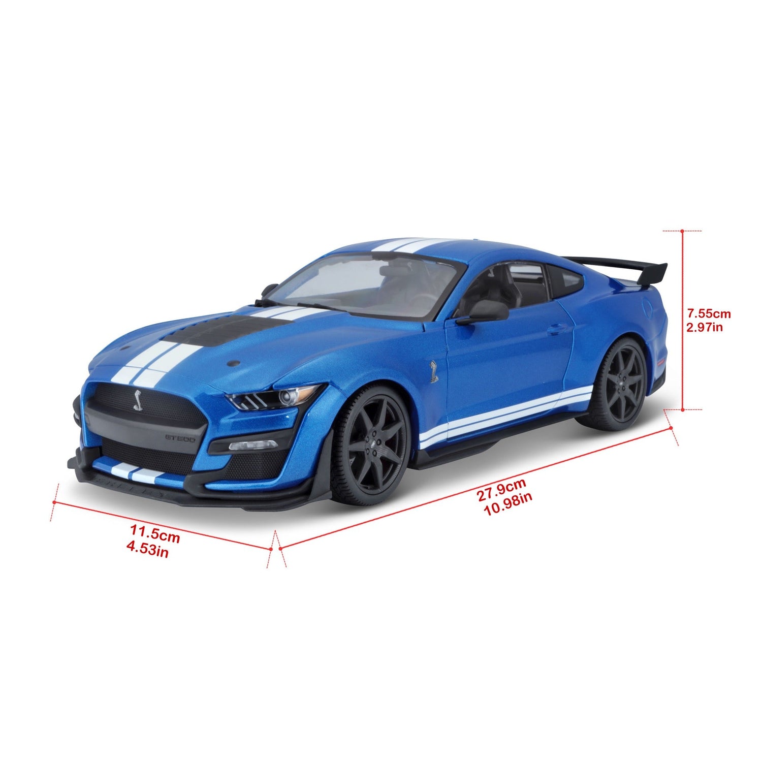 Bburago Maisto Ford Mustang Shelby GT500 2020 Blu Metallizzato 1:18