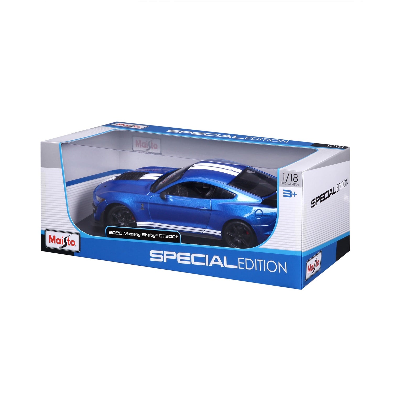 Bburago Maisto Ford Mustang Shelby GT500 2020 Metallic blue 1:18