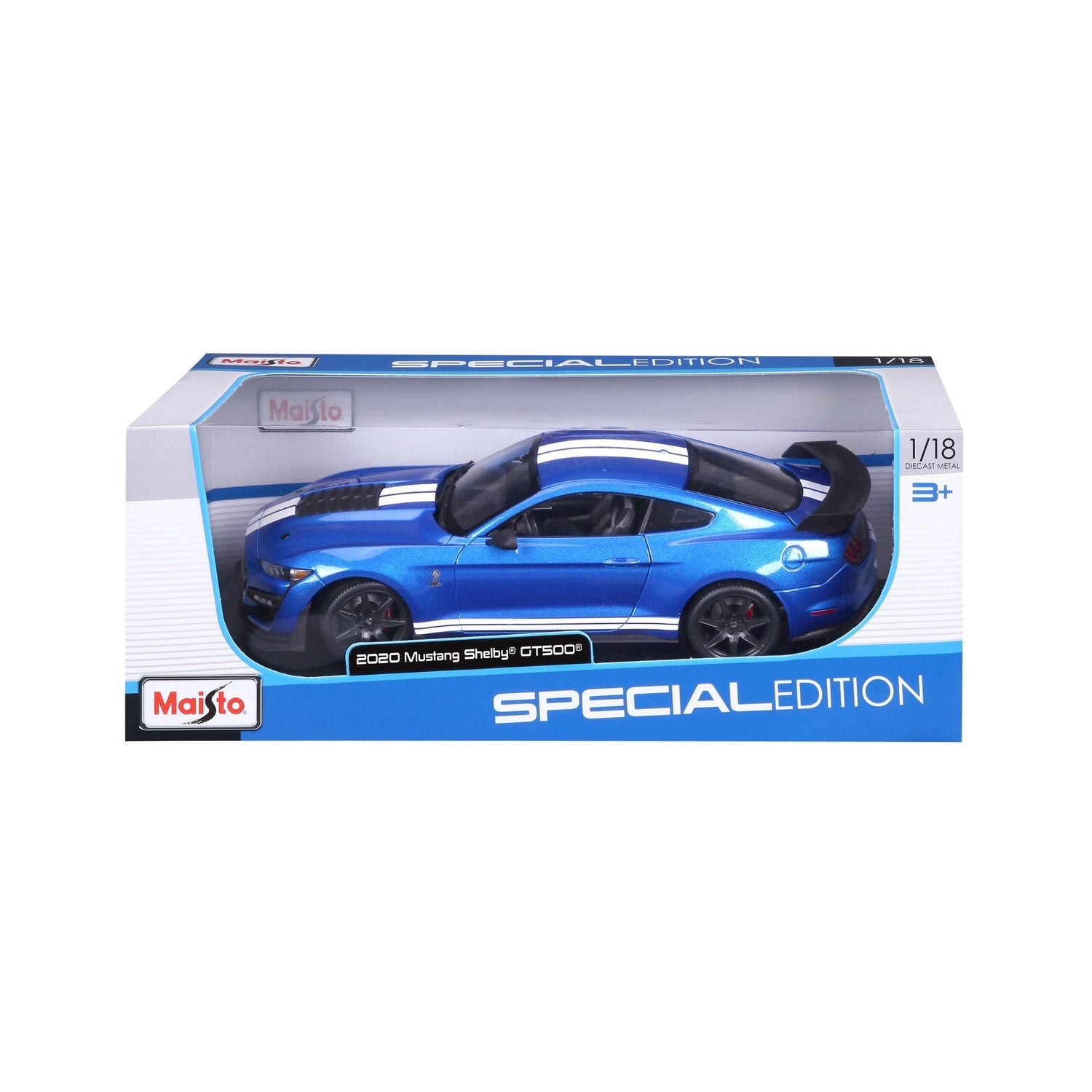 Bburago Maisto Ford Mustang Shelby GT500 2020 Azul Metálico 1:18