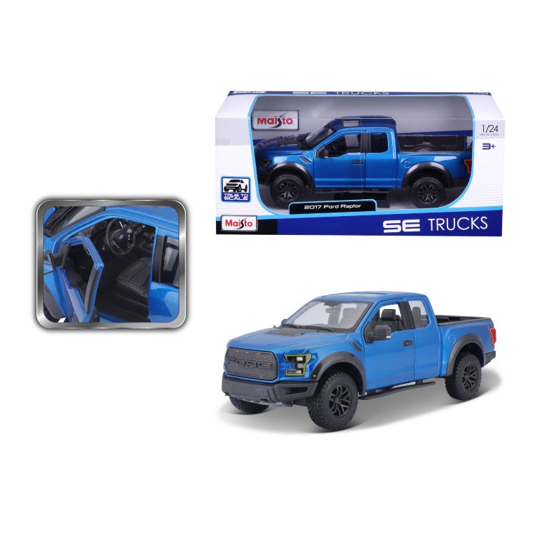 Bburago Maisto SE Trucks 2017 Ford F-150 Raptor Pick-Up Blue 1:24