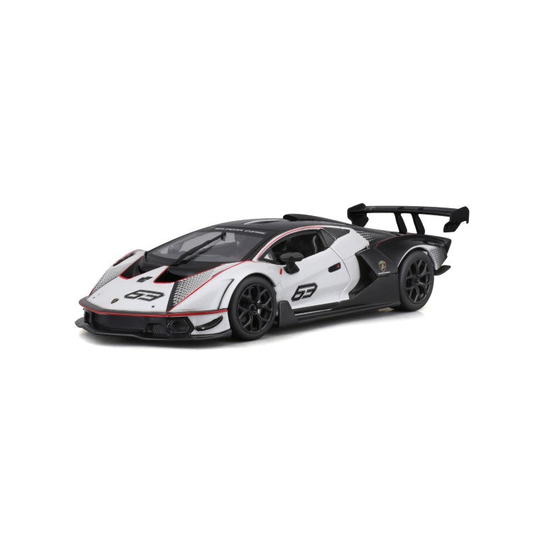 Bburago Racing – Lamborghini Essenza SCV12 Weiß/Schwarz 1:24