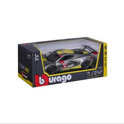 Bburago Chevrolet Corvette C8R Racing 1:24 Yellow/Grey