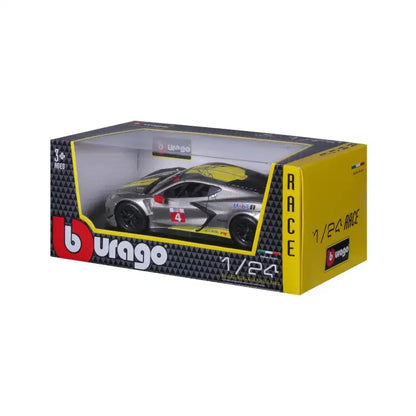 Bburago Chevrolet Corvette C8R Racing 1:24 Yellow/Grey