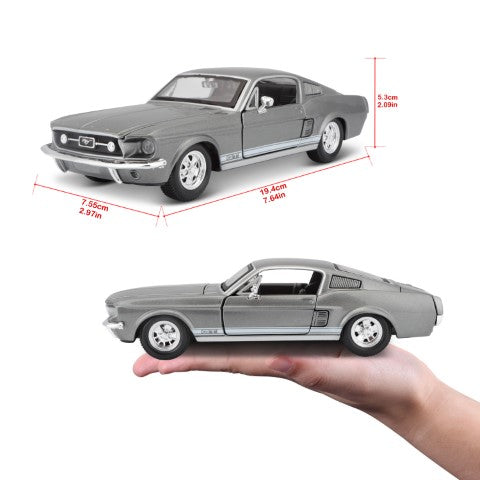 Bburago Maisto 1967 Ford Mustang GT Metallic Grey 1:24