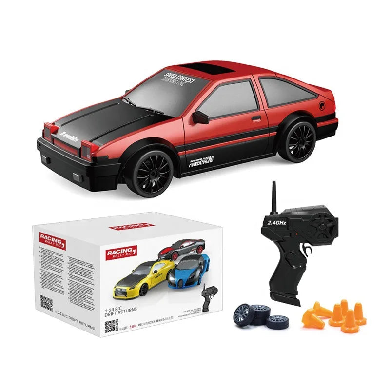 RC Drift Car 1:24 2,4 GHz 4WD (Toyota AE86 / Nissan GTR)